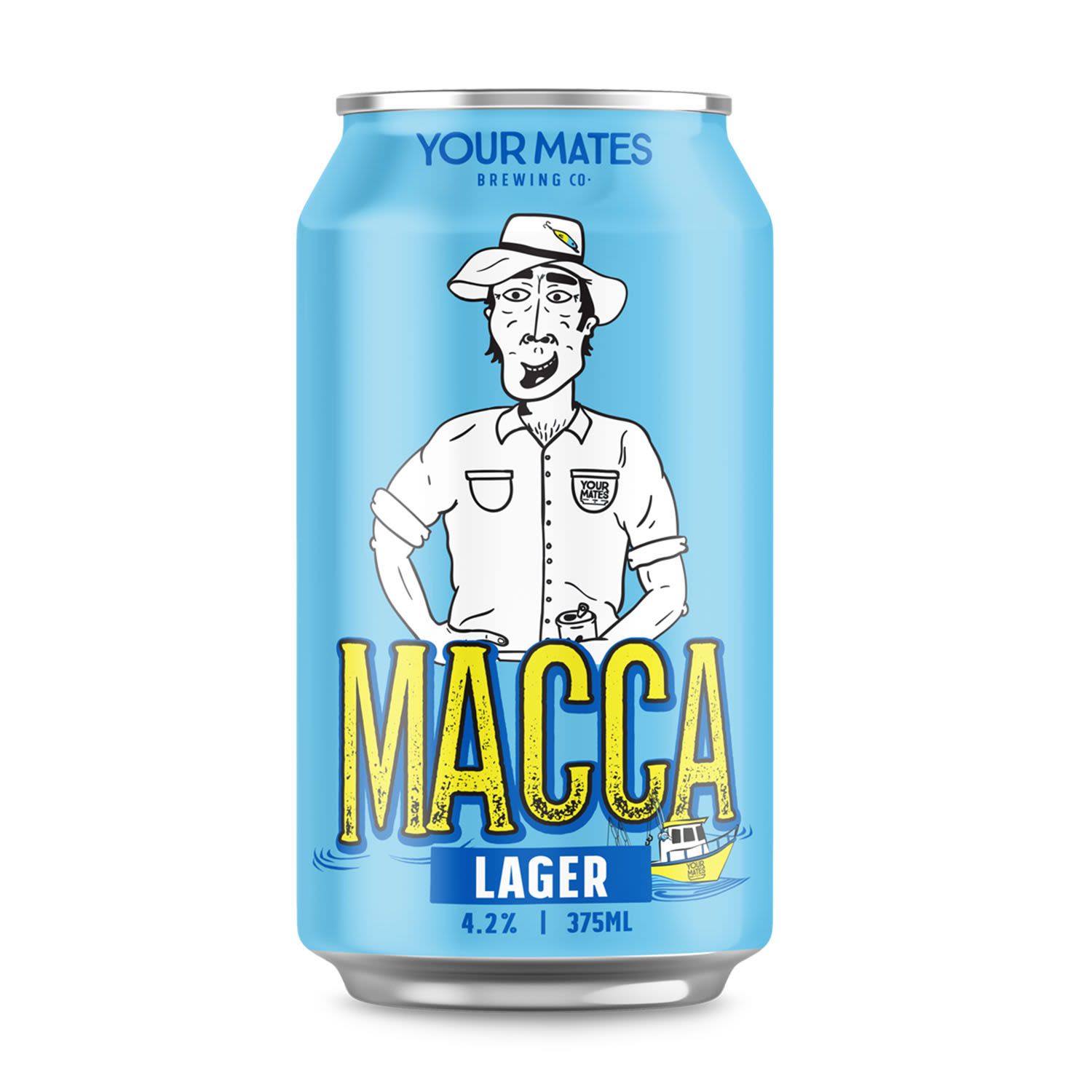 Your Mates Macca Lager Can 375mL 4 Pack
