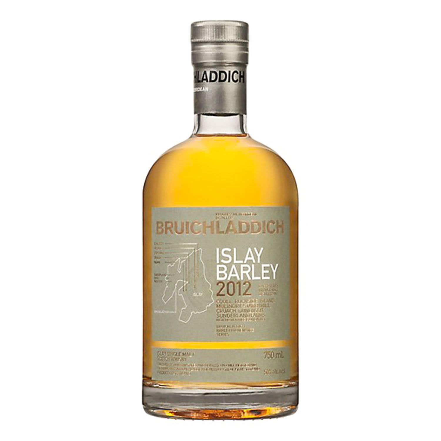 BruichladdichIslay Barley Unpeated Single Malt Scotch Whisky 8 Year Old 700mL Bottle