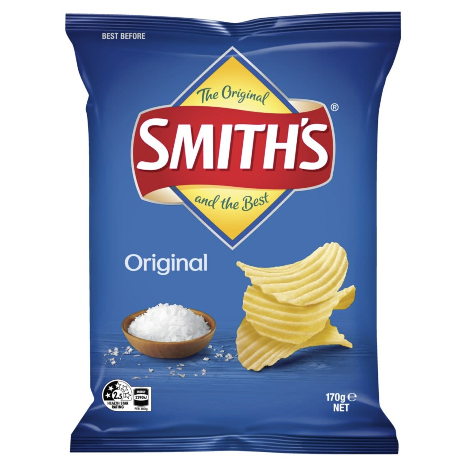 Smith's Crinkle Cut Original Potato Chips 170g