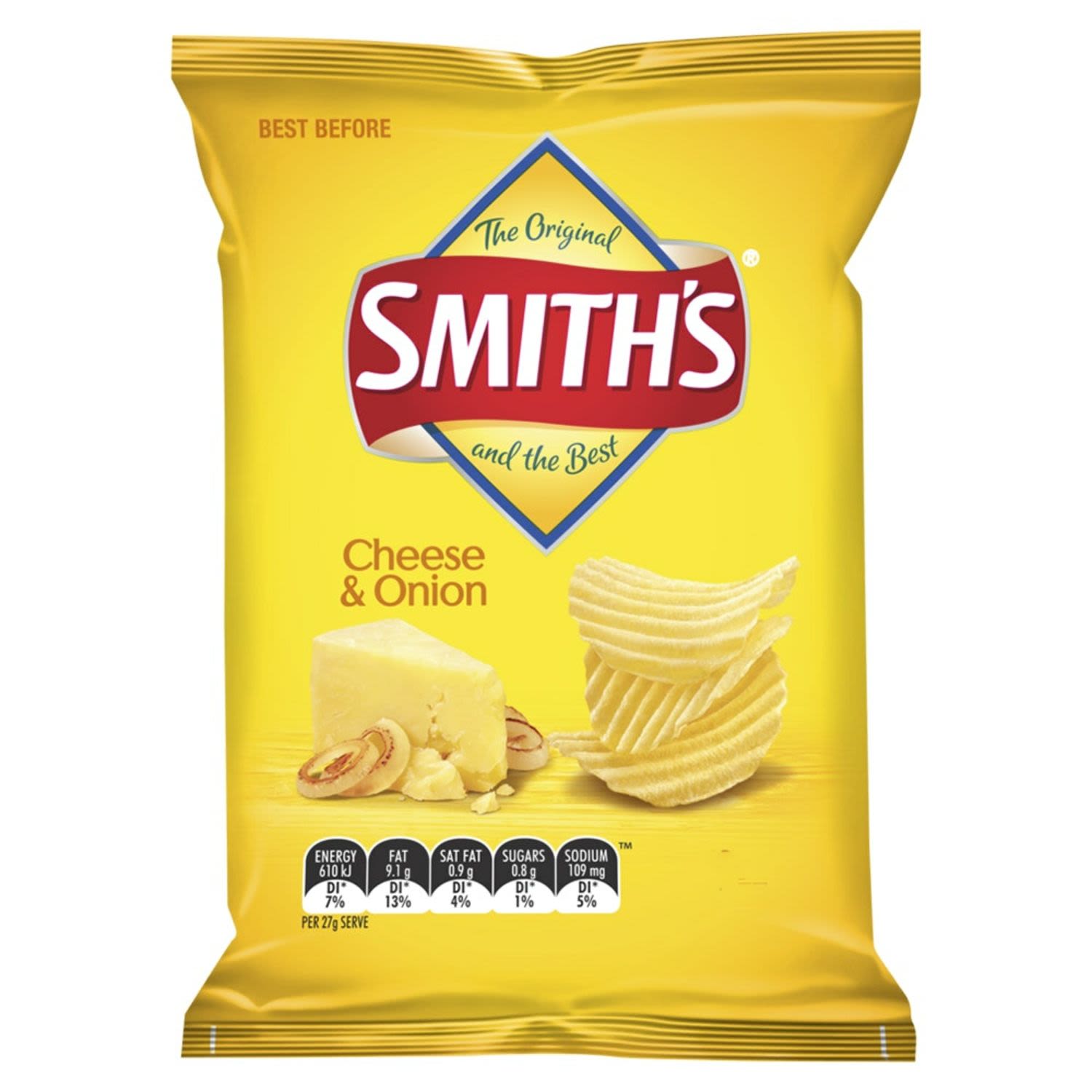 Smith's Crinkle Cut Cheese & Onion Potato Chips 170g