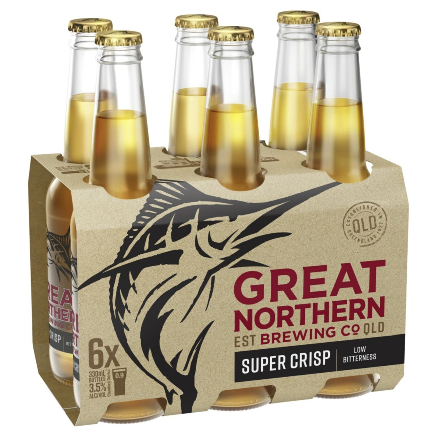 Great Northern Super Crisp Lager Bottle 330mL 6 Pack