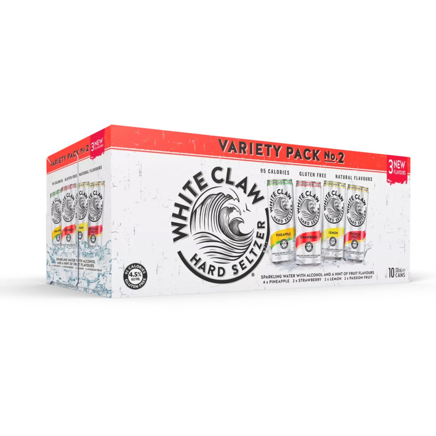 White Claw Hard Seltzer Variety #2 Can 330mL 10 Pack