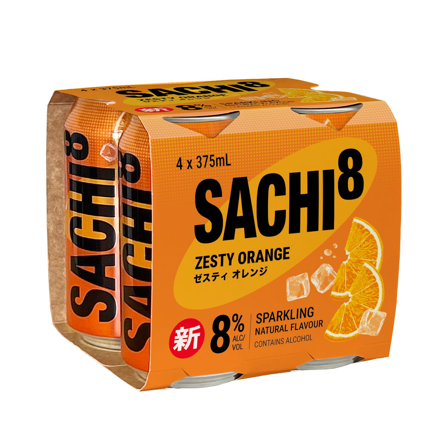 Sachi8 Zesty Orange Can 375mL 4 Pack