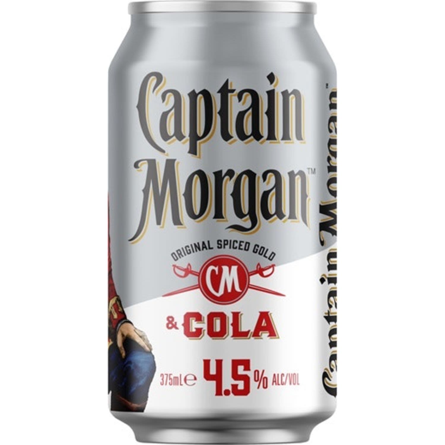 Captain Morgan Original Spiced Gold & Cola 4.5% Can 375mL