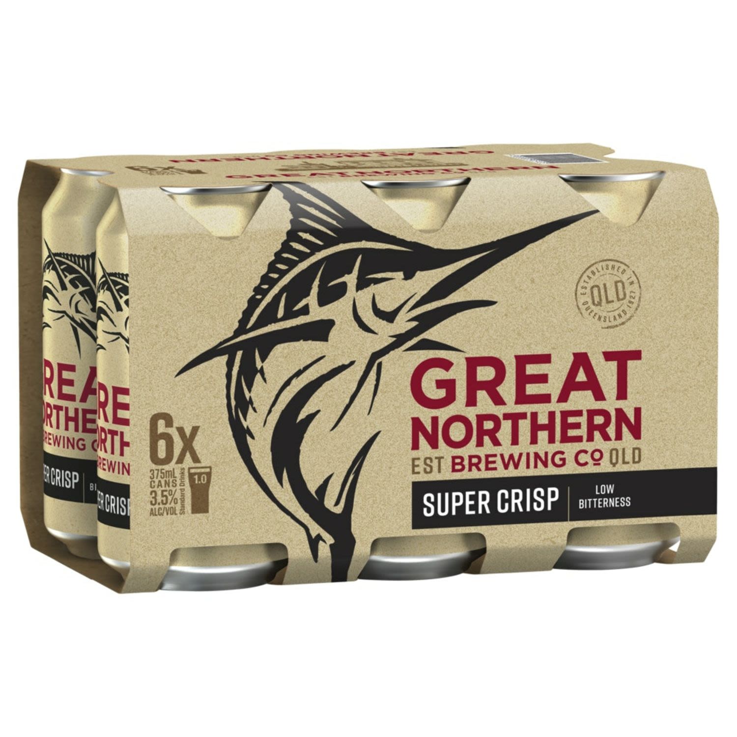 Great Northern Super Crisp Lager Can 375mL 6 Pack