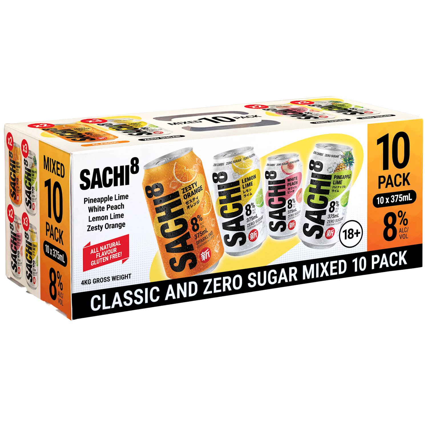 Sachi8 Mixed Can 375mL 10 Pack