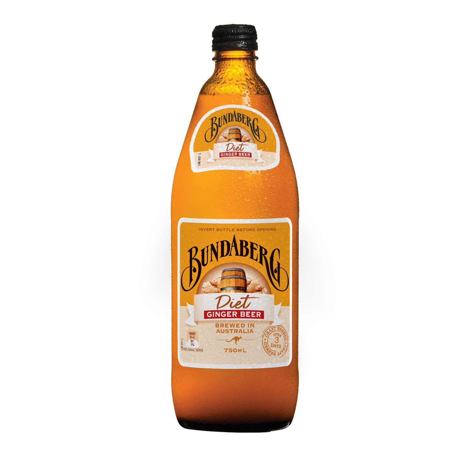 Bundaberg Diet Ginger Beer Bottle 750mL