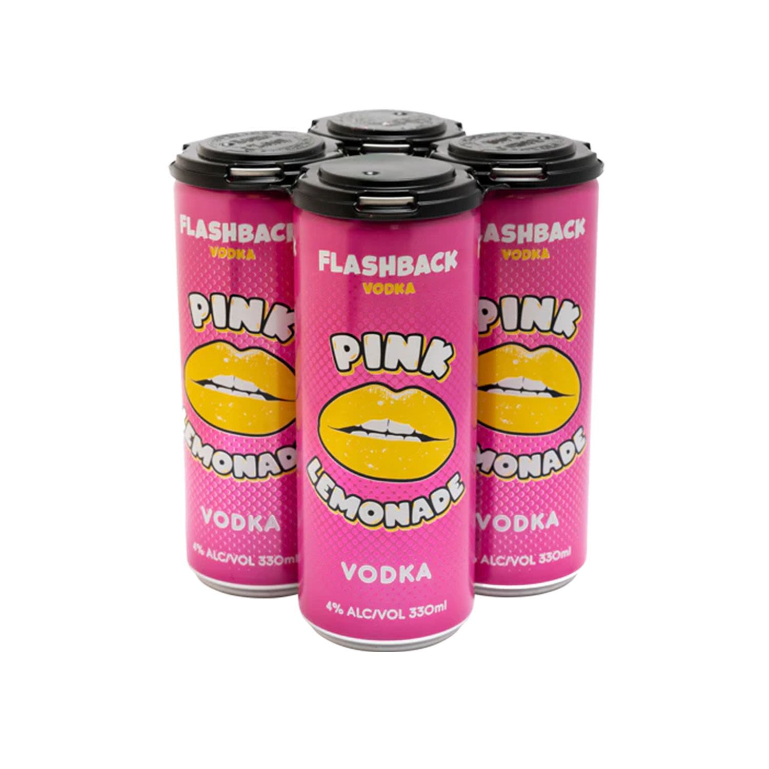 Flashback Vodka Pink Lemonade Can 330mL 4 Pack