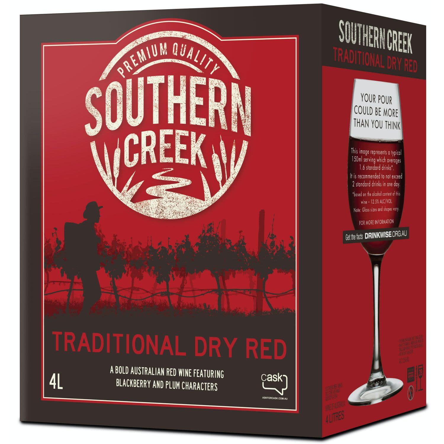 Southern Creek Traditional Dry Red Cask 4L