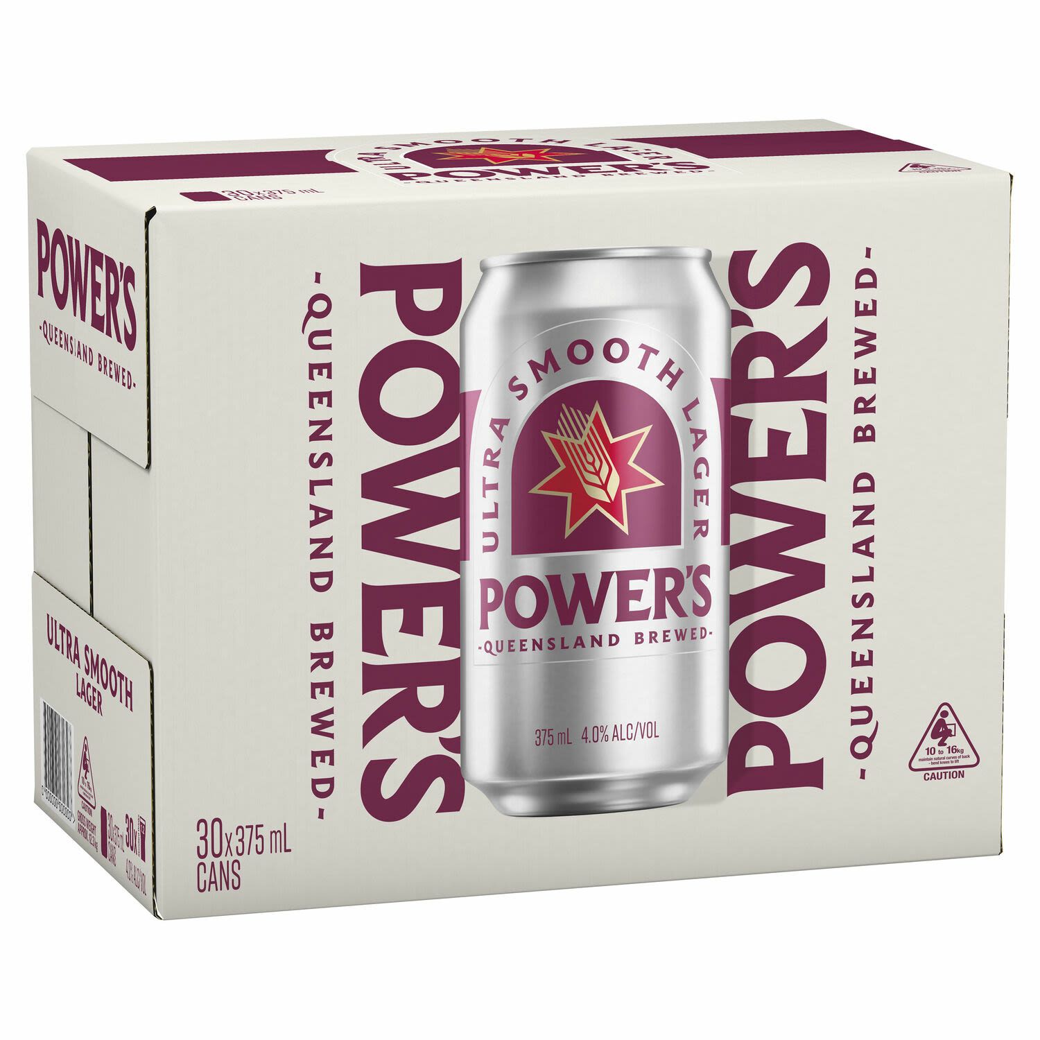 Powers Lager Can 375mL 30 Pack