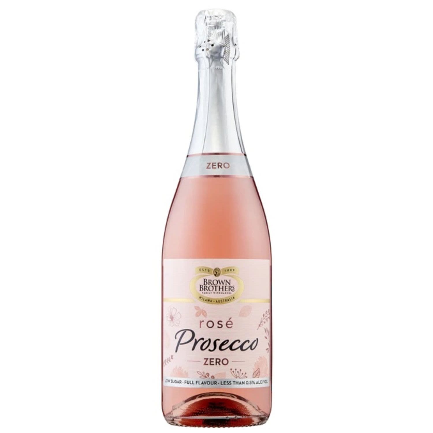 Brown Brothers Prosecco Rose Zero 750mL Bottle