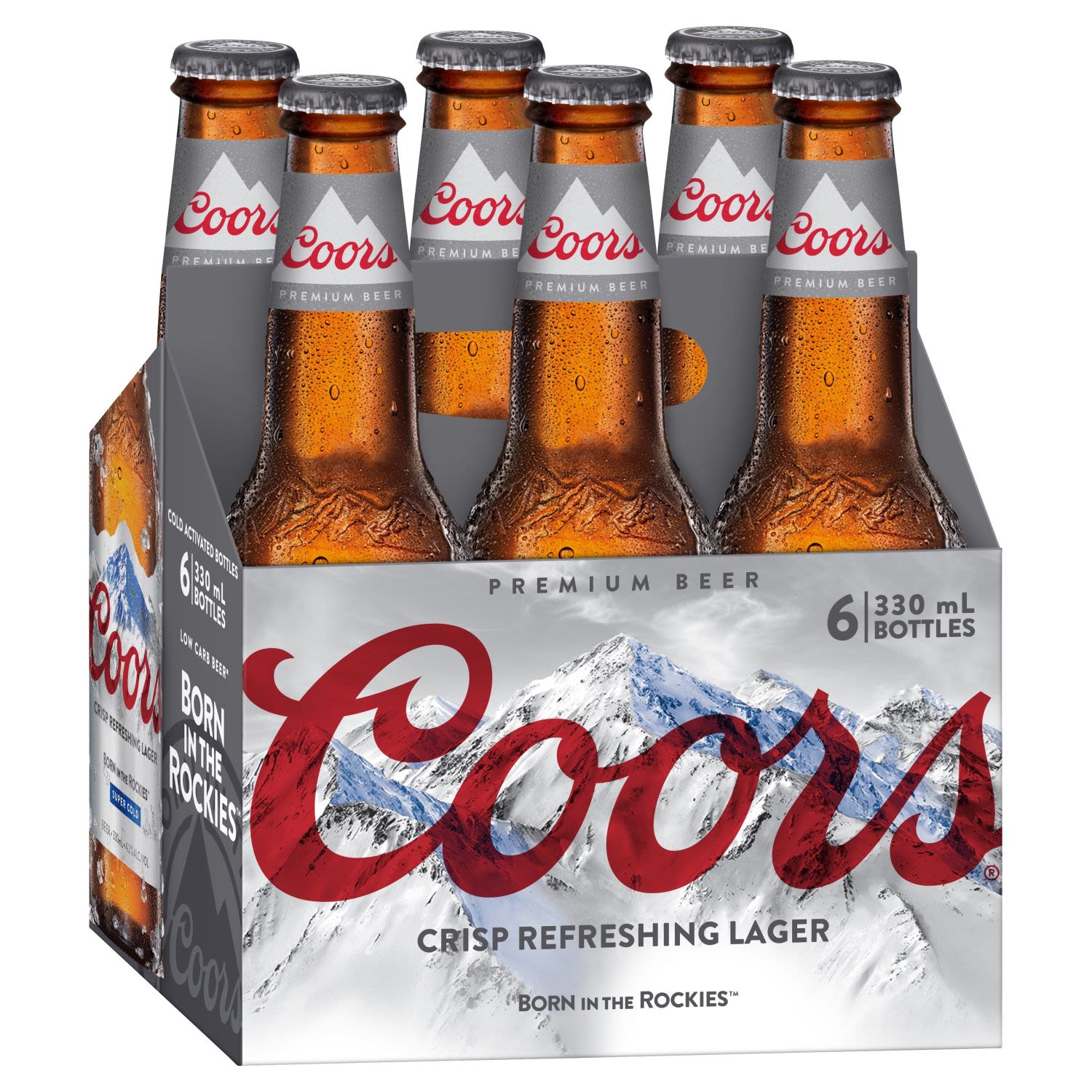 Coors was first developed in 1873 in the American Rocky Mountains. Coors is bottled at the peak of freshness, so that every Coors beer starts cold and refreshing, and ends the same smooth way.<br /> <br />Alcohol Volume: 4.20%<br /><br />Pack Format: 6 Pack<br /><br />Standard Drinks: 1.1</br /><br />Pack Type: Bottle<br /><br />Country of Origin: USA<br />