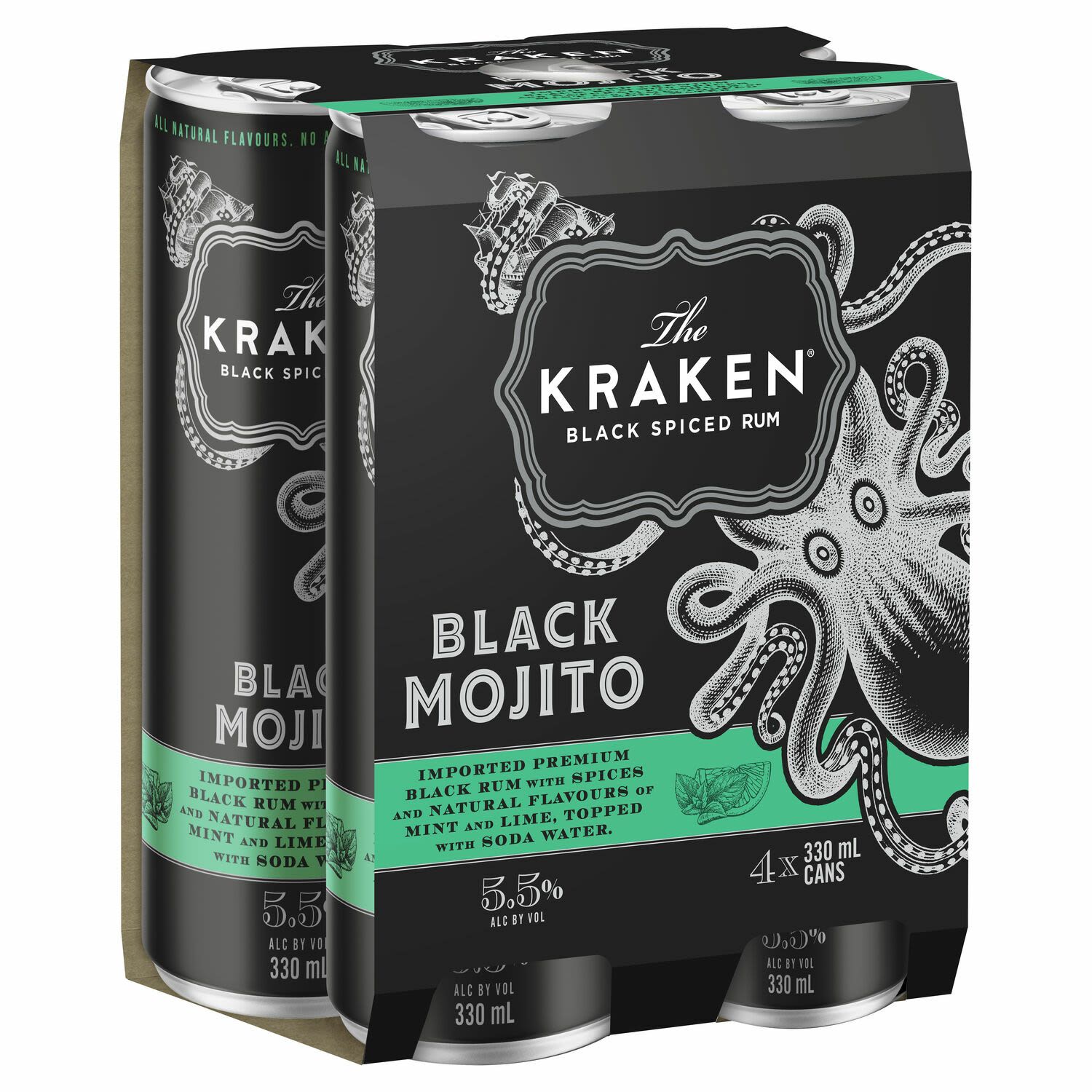 Kraken Black Mojito Can 330mL 4 Pack