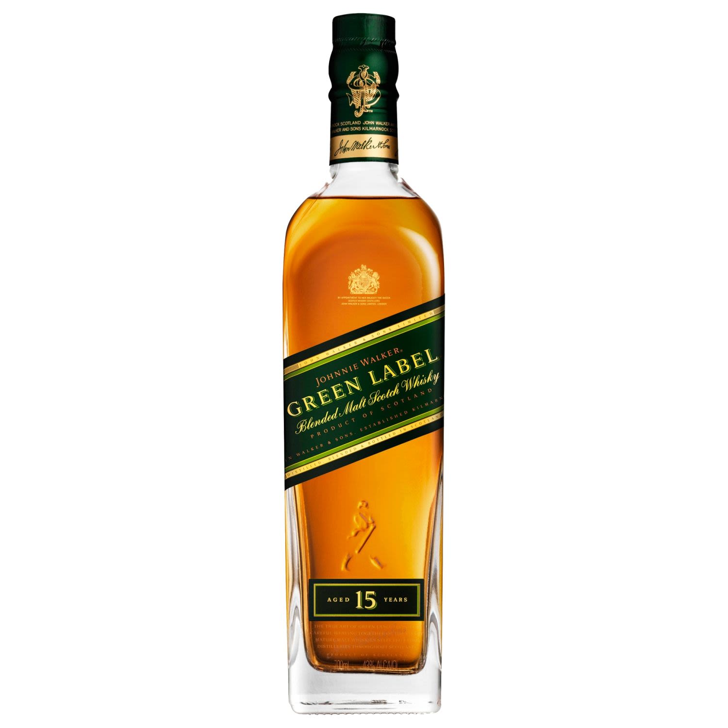 Johnnie Walker Green Label Blended Malt Scotch Whisky 700mL Bottle