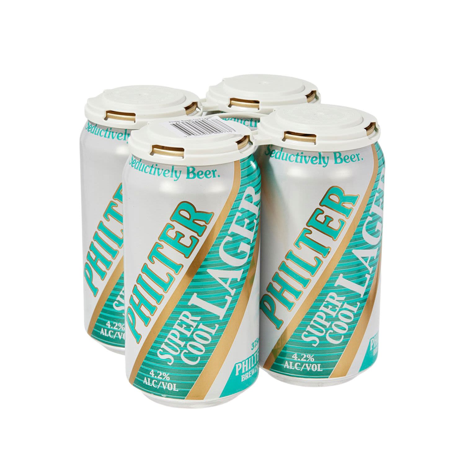 Philter Super Cool Lager Can 375mL 4 Pack