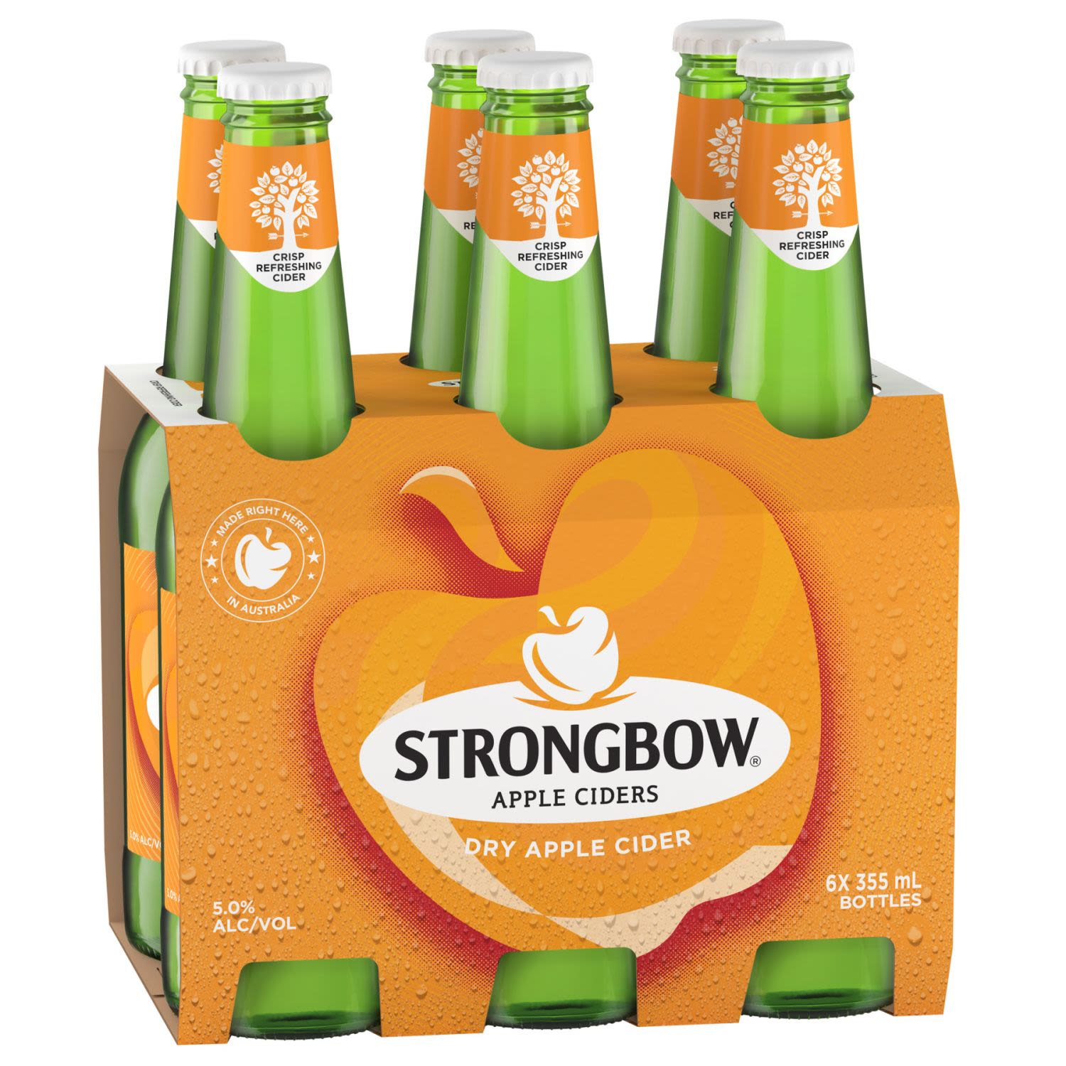 Strongbow Dry Cider 5% Bottle 355mL 6 Pack
