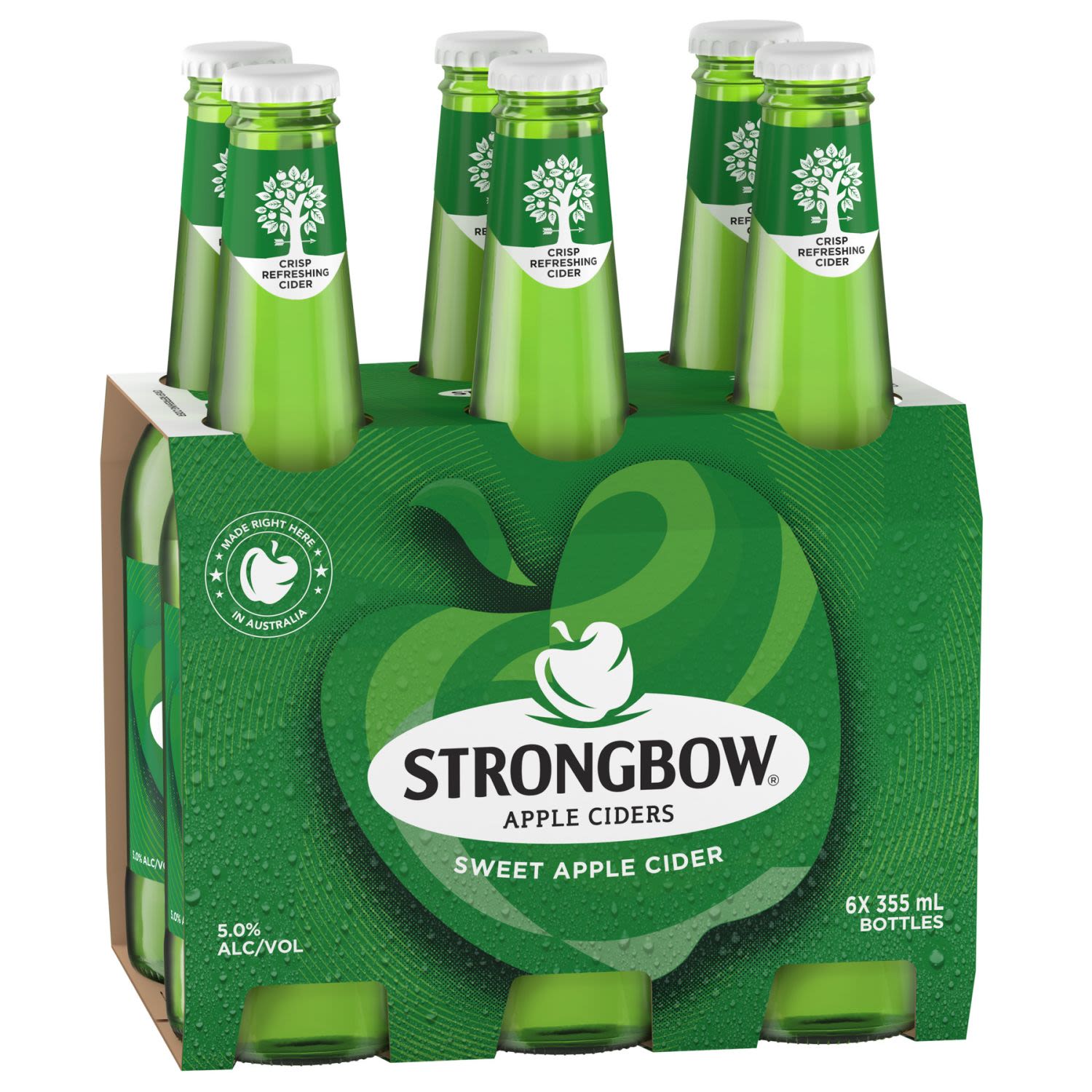 Strongbow Sweet Cider 5% Bottle 355mL 6 Pack