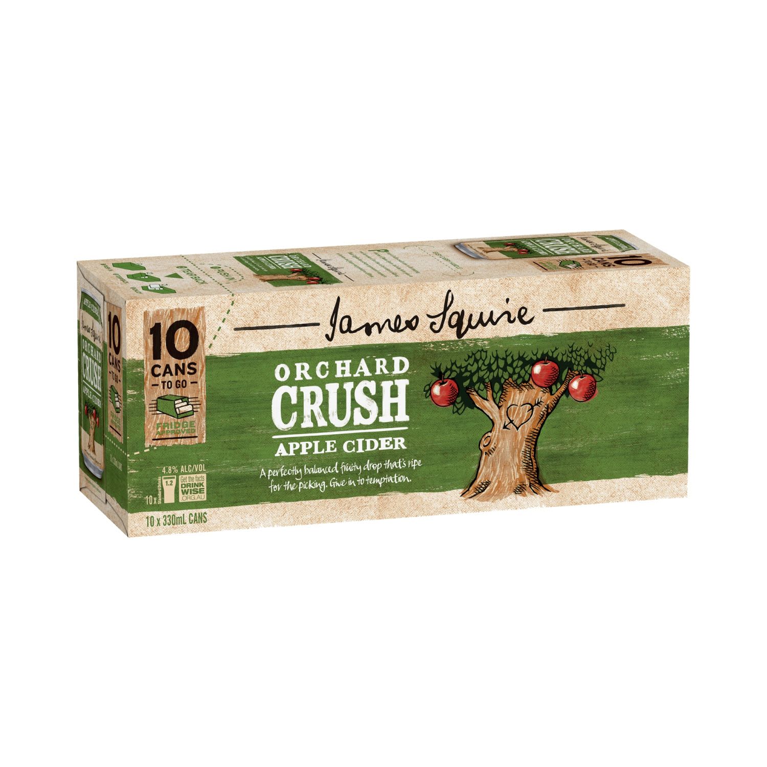 James Squire Orchard Crush Apple Cider Can 330mL 10 Pack
