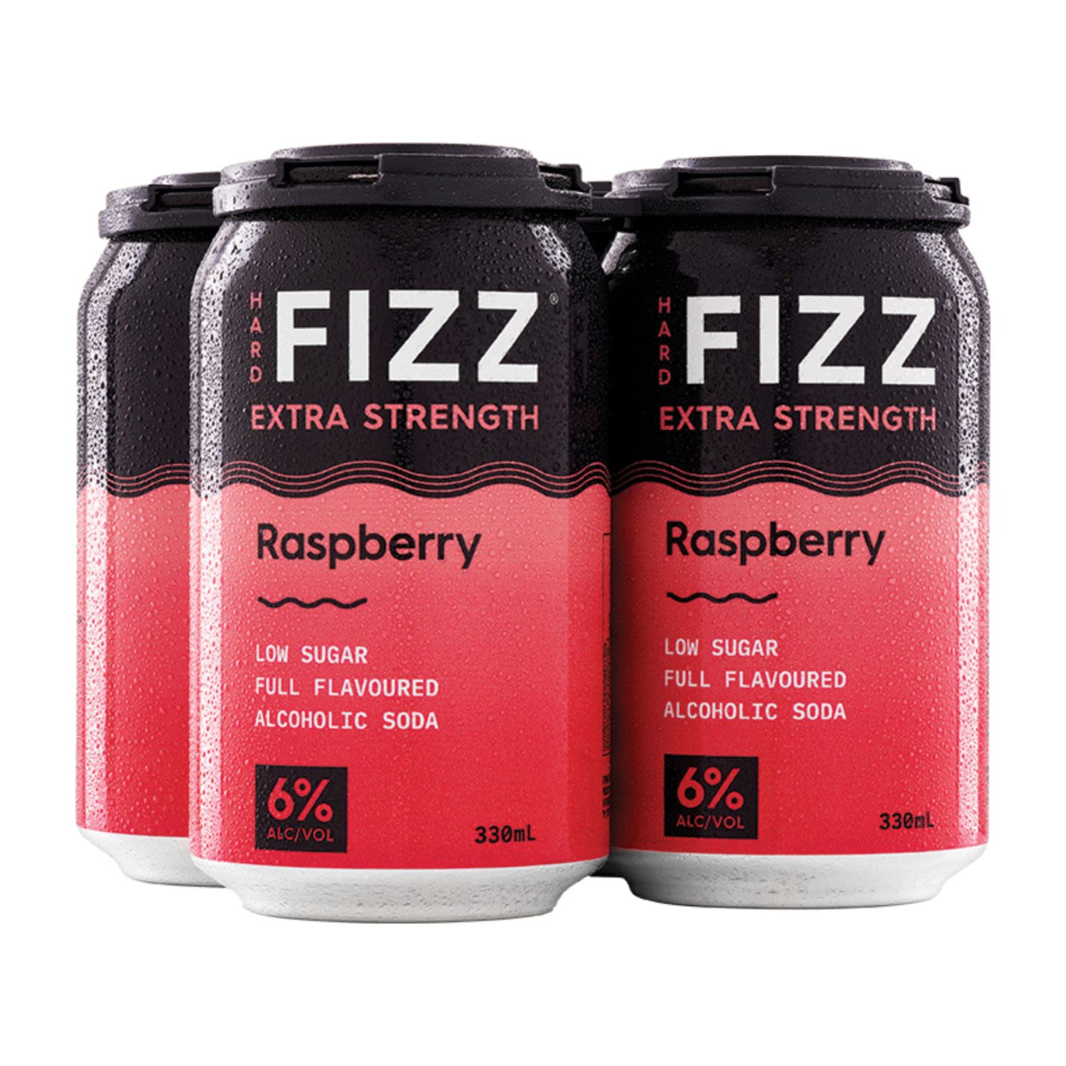 Hard Fizz Extra Raspberry 330ml Can 4 Pack