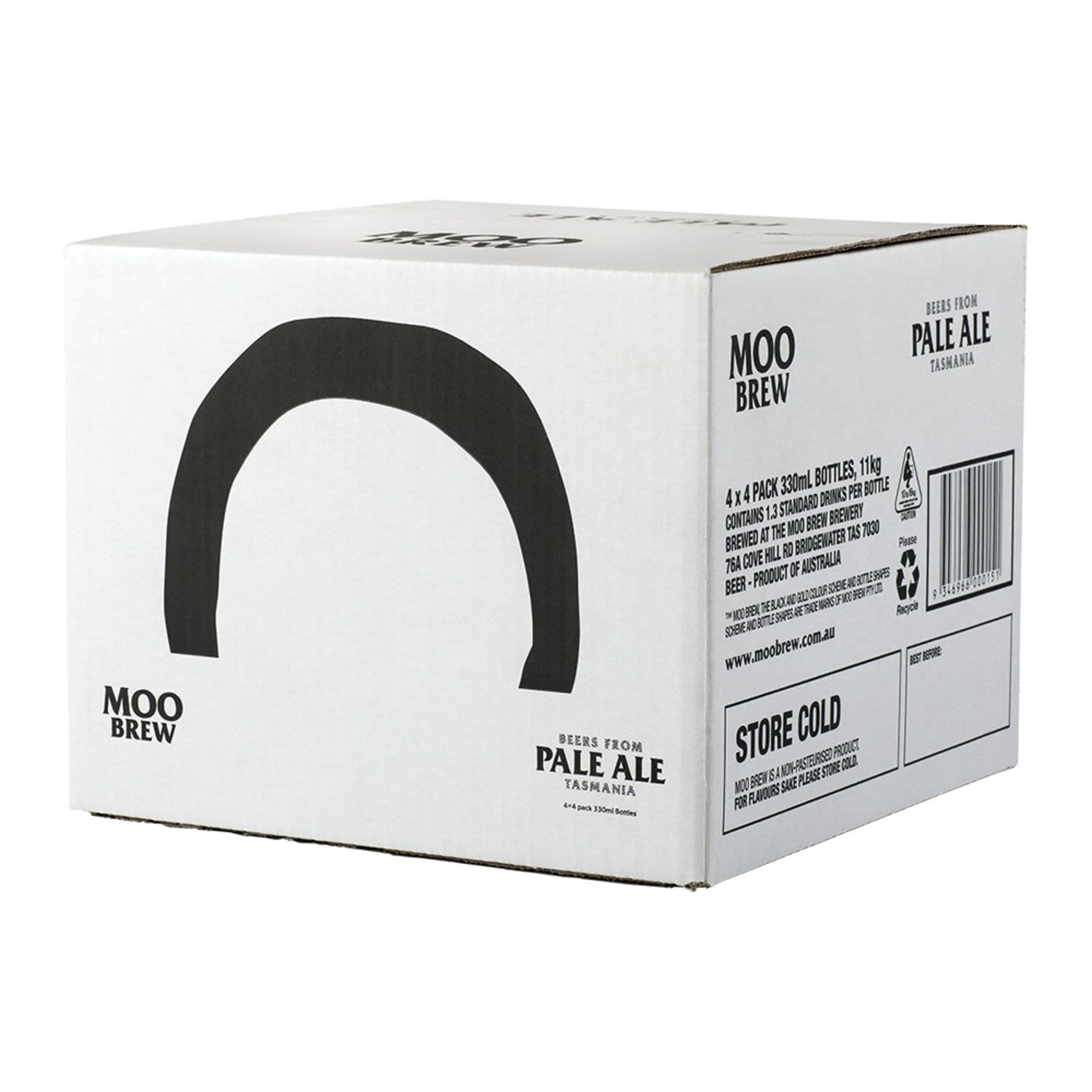 Moo Brew Pale Ale Bottle 330mL 16 Pack