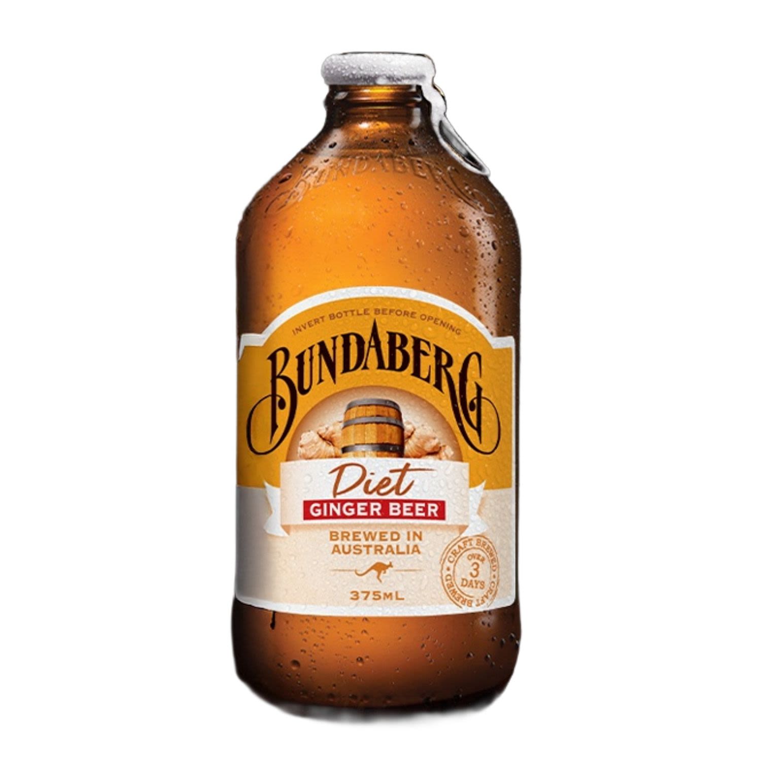 Bundaberg Diet Ginger Beer Bottle 375mL 4 Pack