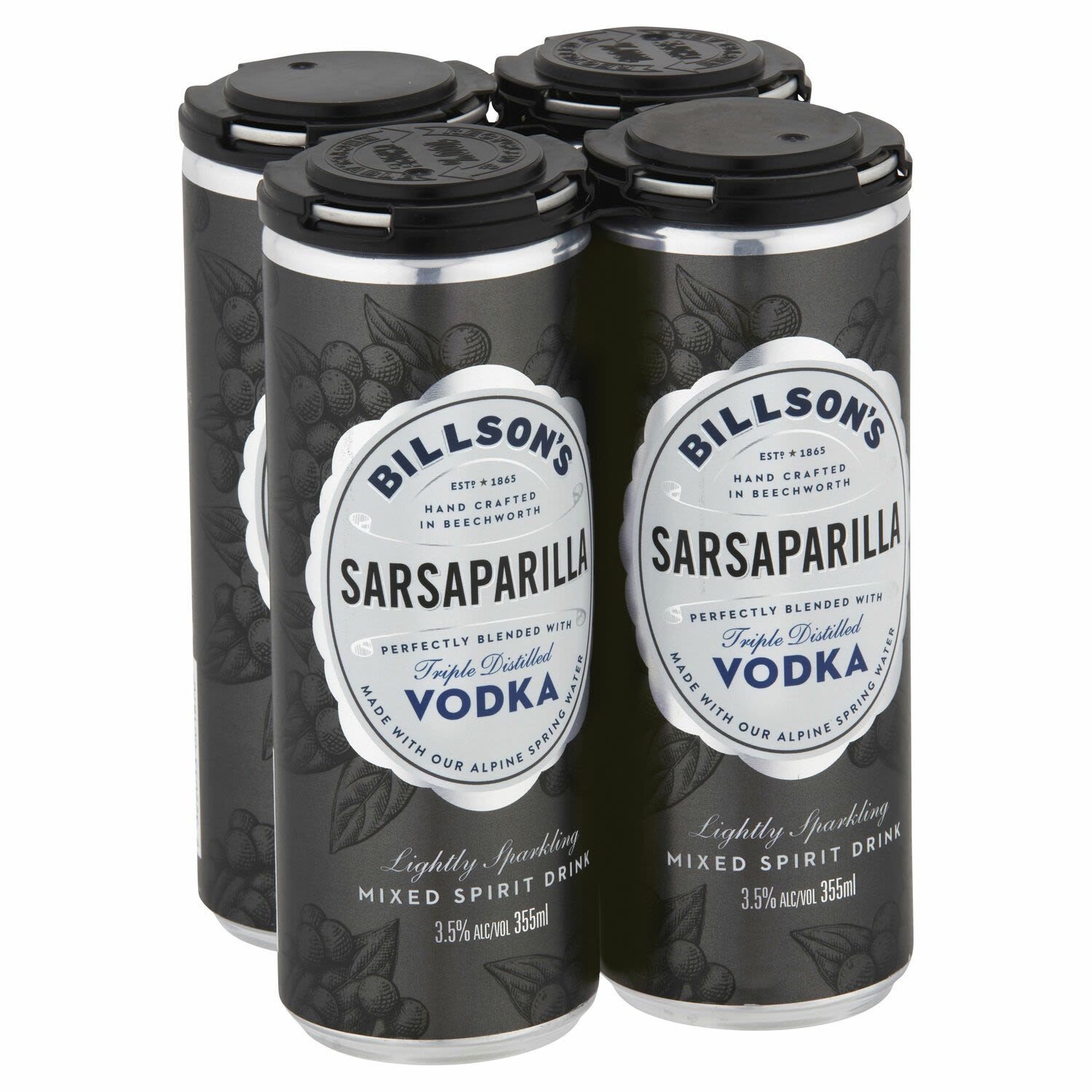 Billsons Sarsprila 355ml Can 4 Pack