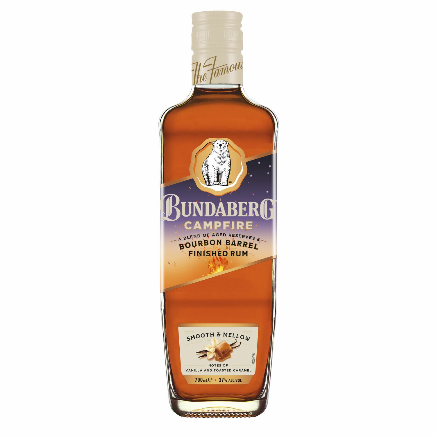 Bundaberg Campfire Bourbon Barrel Rum 37% 700mL Bottle