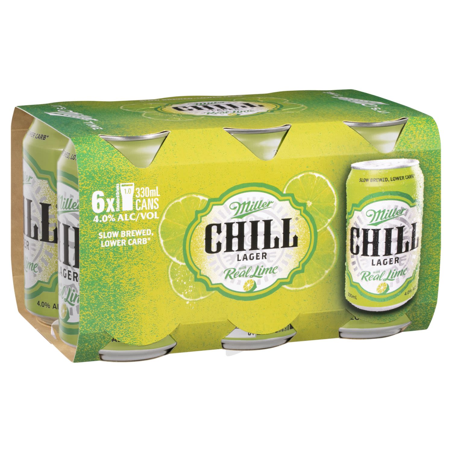 Miller Chill Lime Cans Can 330mL 6 Pack