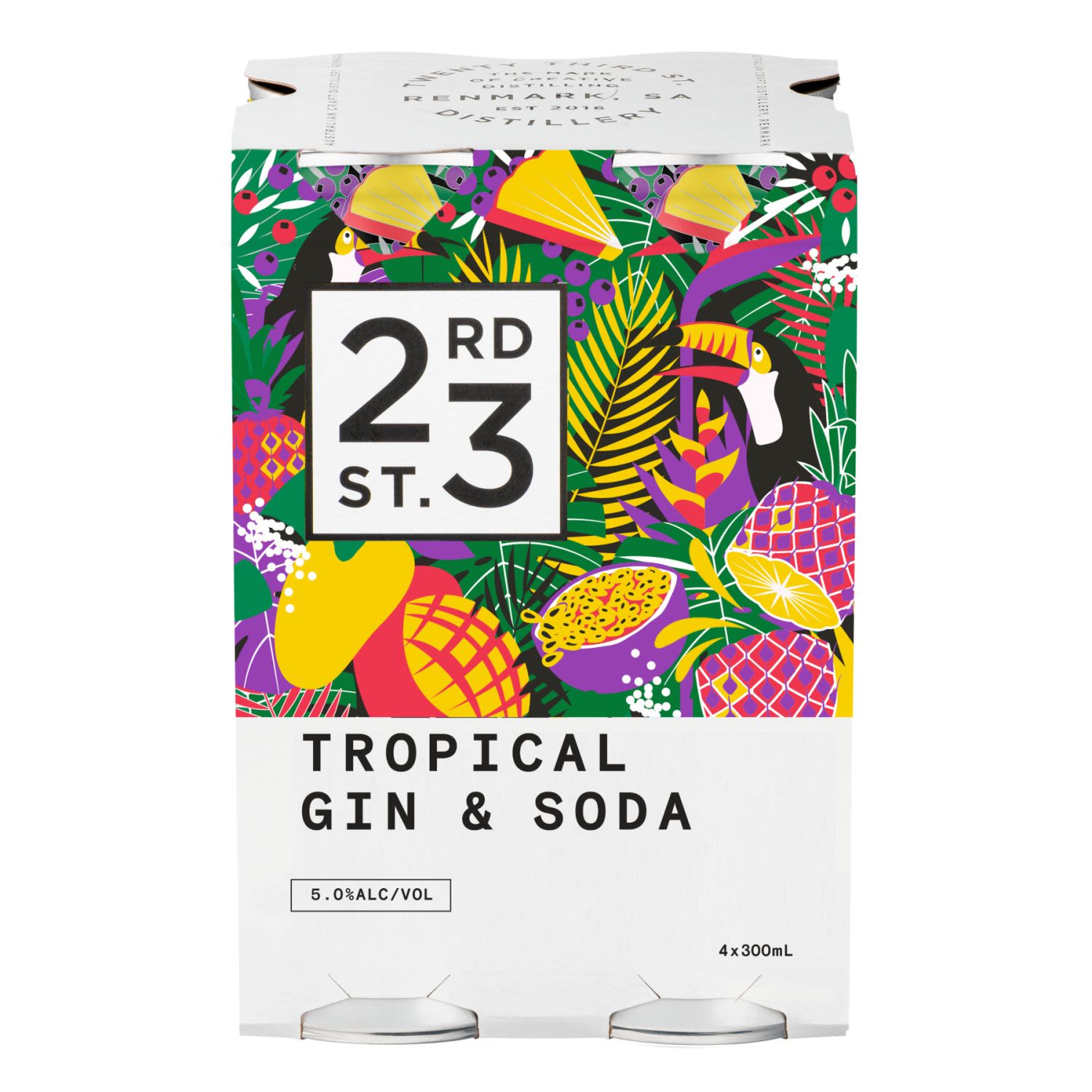 23rd Street Tropical Gin & Soda Can 300mL 4 Pack