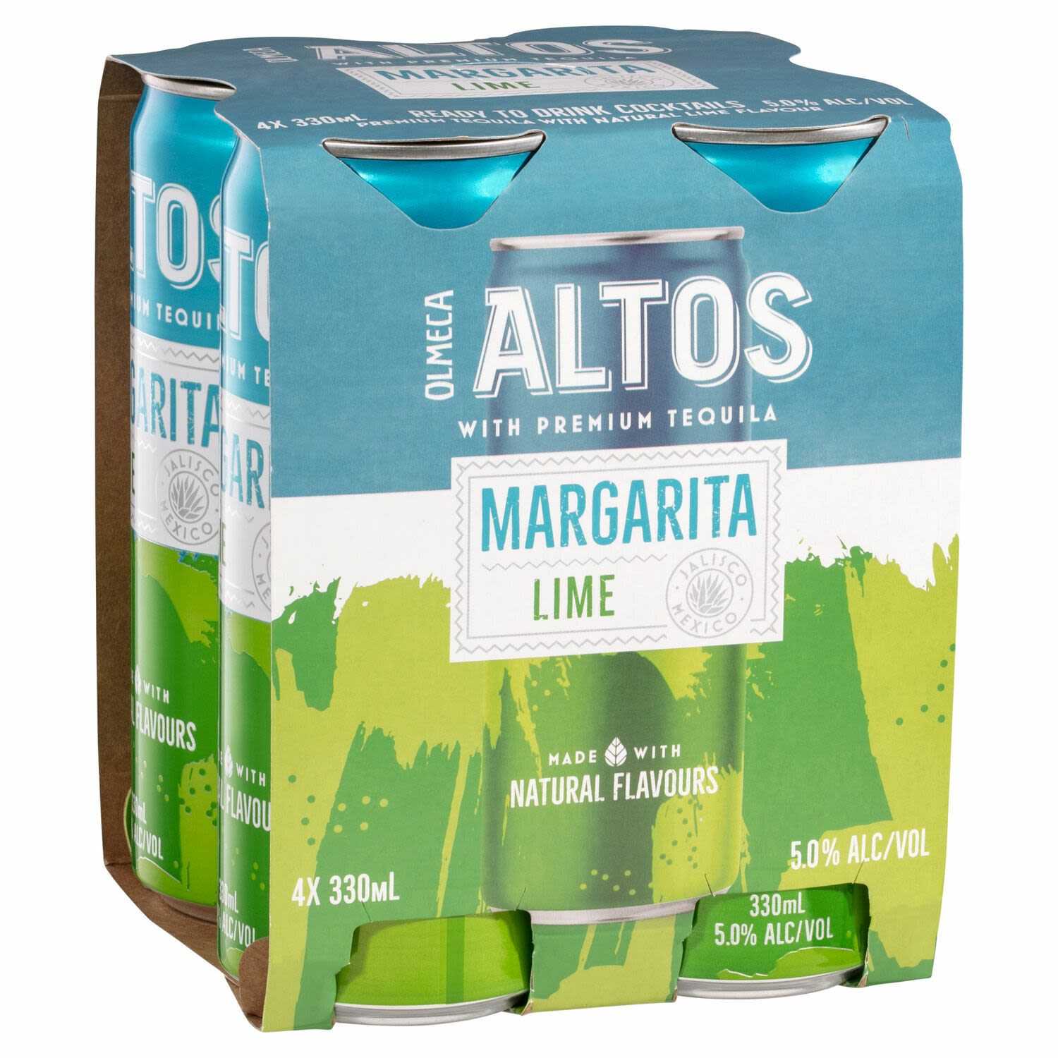 Olmeca Altos Lime  Margarita Can 330mL 4 Pack