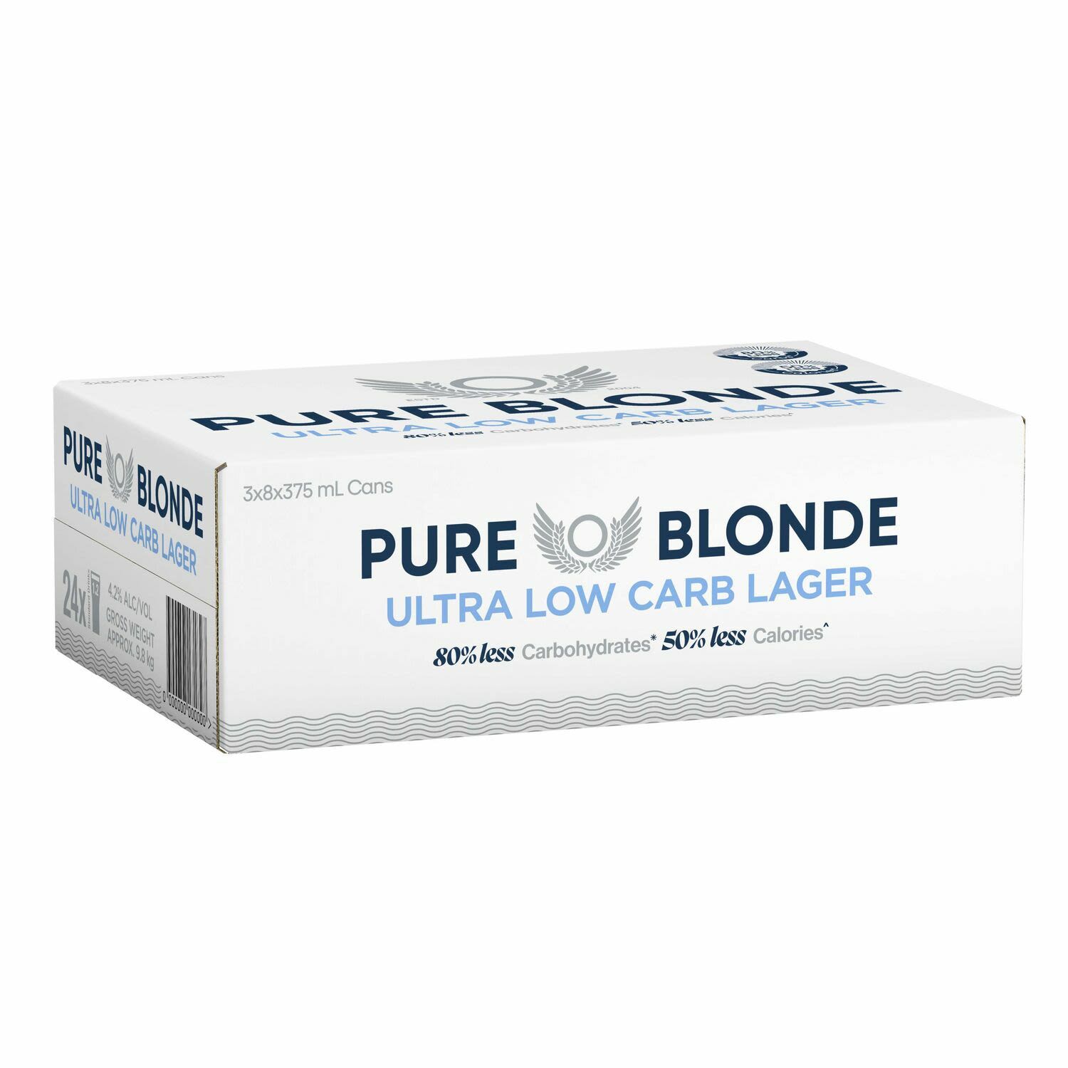 Pure Blonde Ultra Low Carb Lager Can 375mL 24 Pack