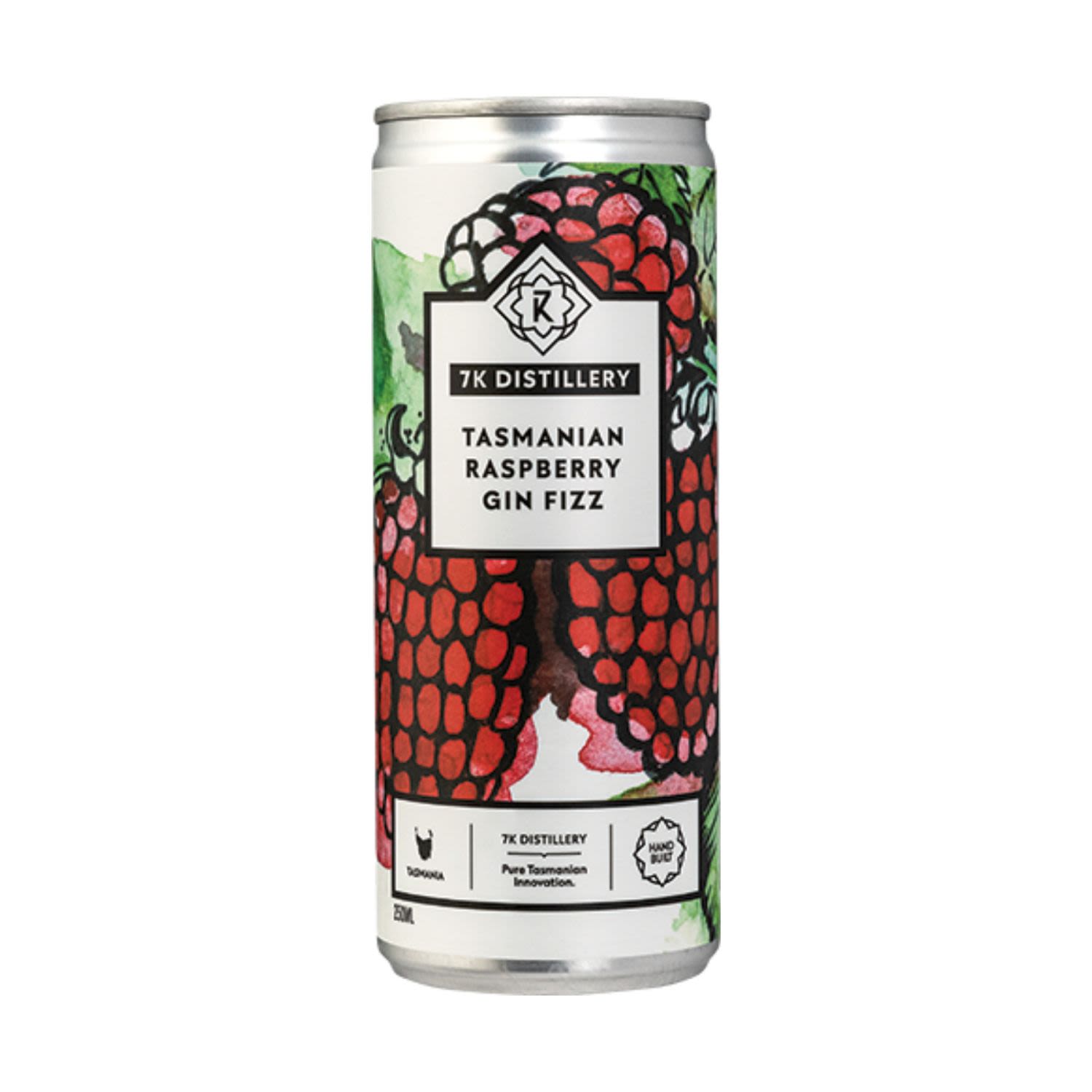 7K Distillery Tasmanian Rasberry Gin Fizz Can 250mL