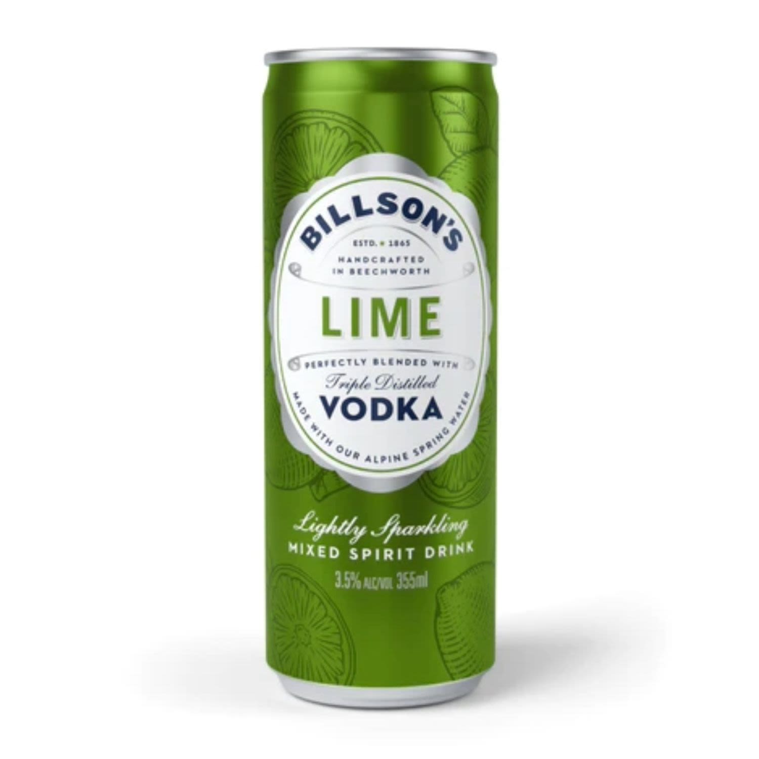 Billson's Vodka with Lime Can 355mL