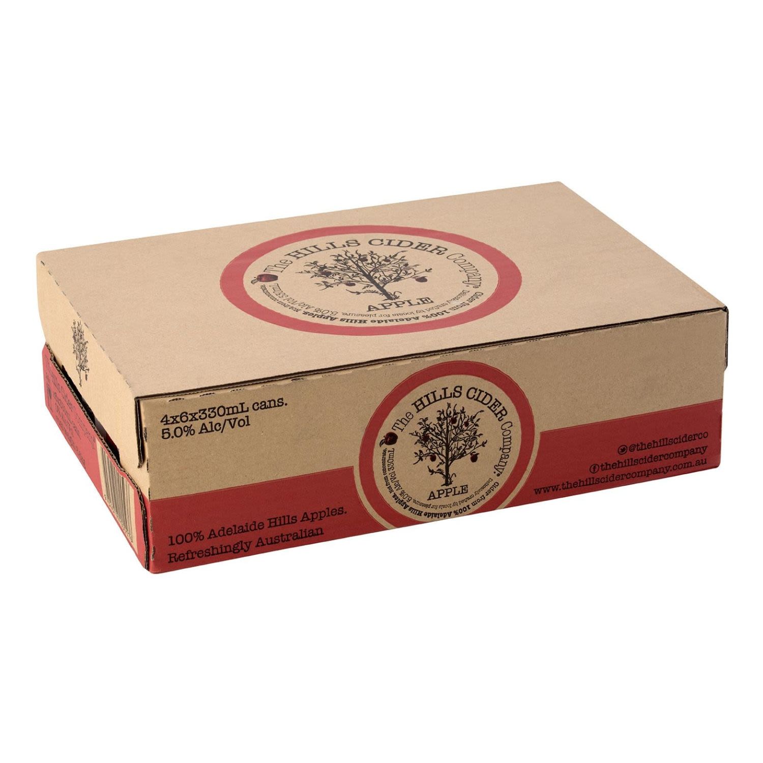 The Hills Cider Company Apple Can 330mL 24 Pack