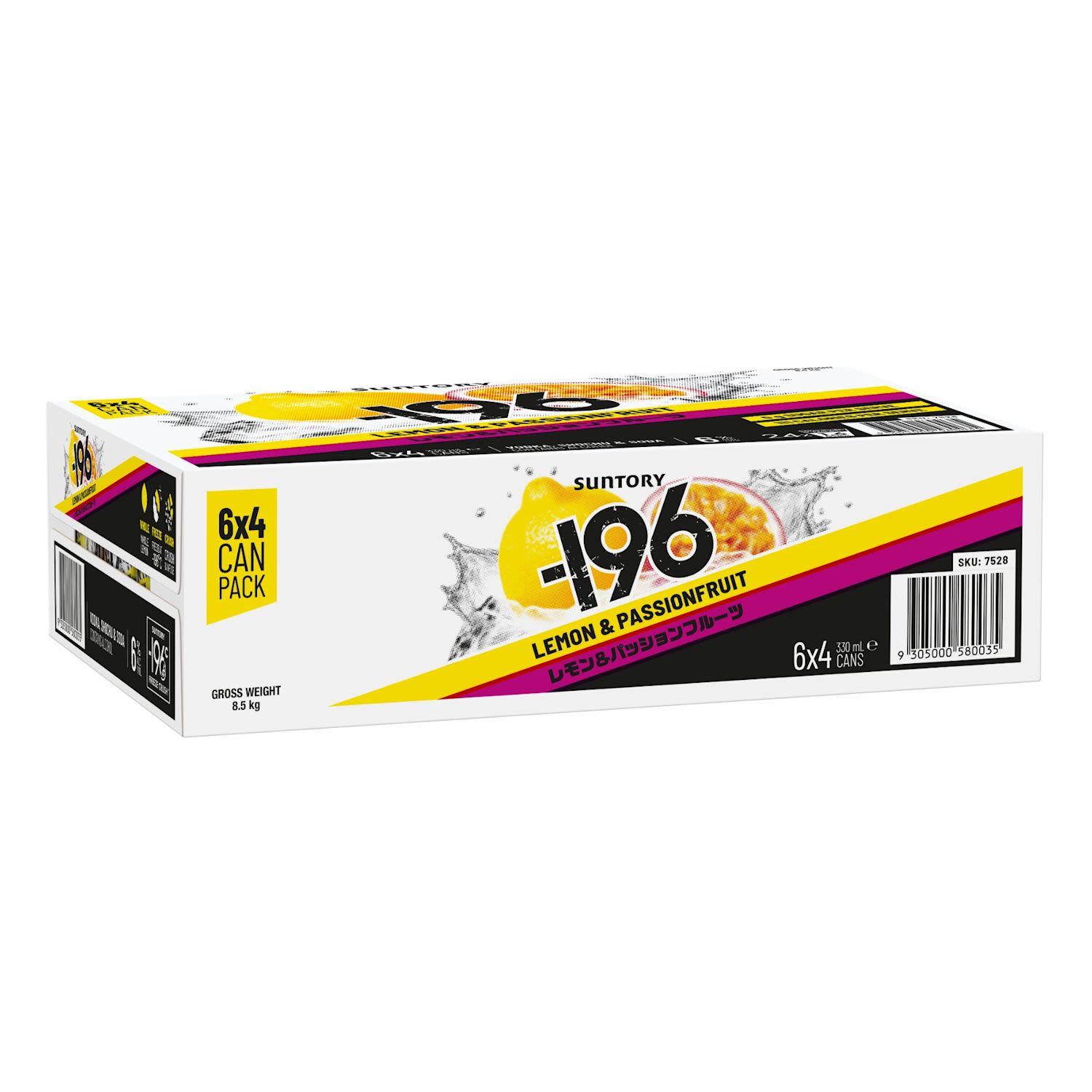Suntory -196 Lemon Passionfruit 6% Can 330mL 24 Pack