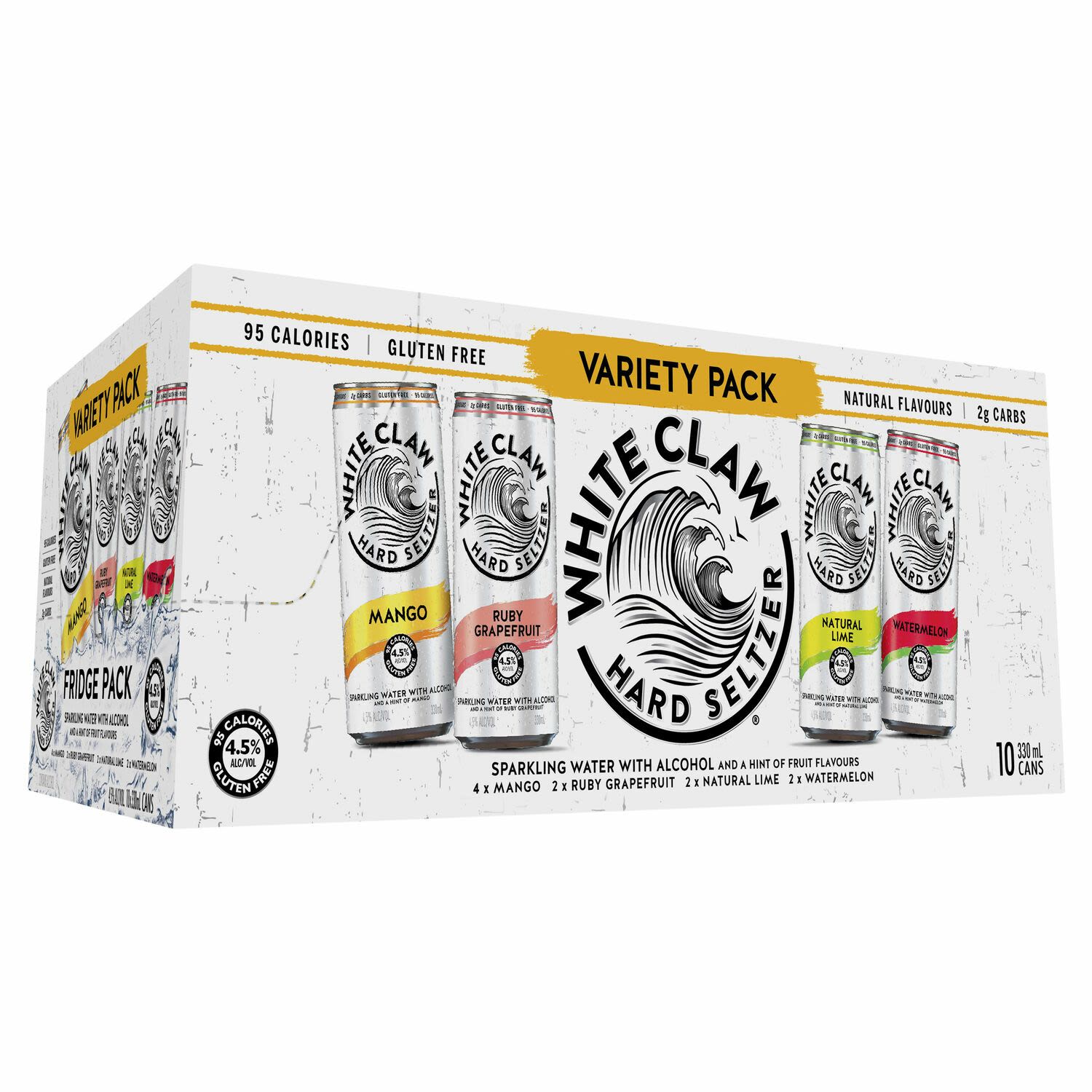 White Claw Seltzer Can Variety Pack #1 330mL 10 Pack