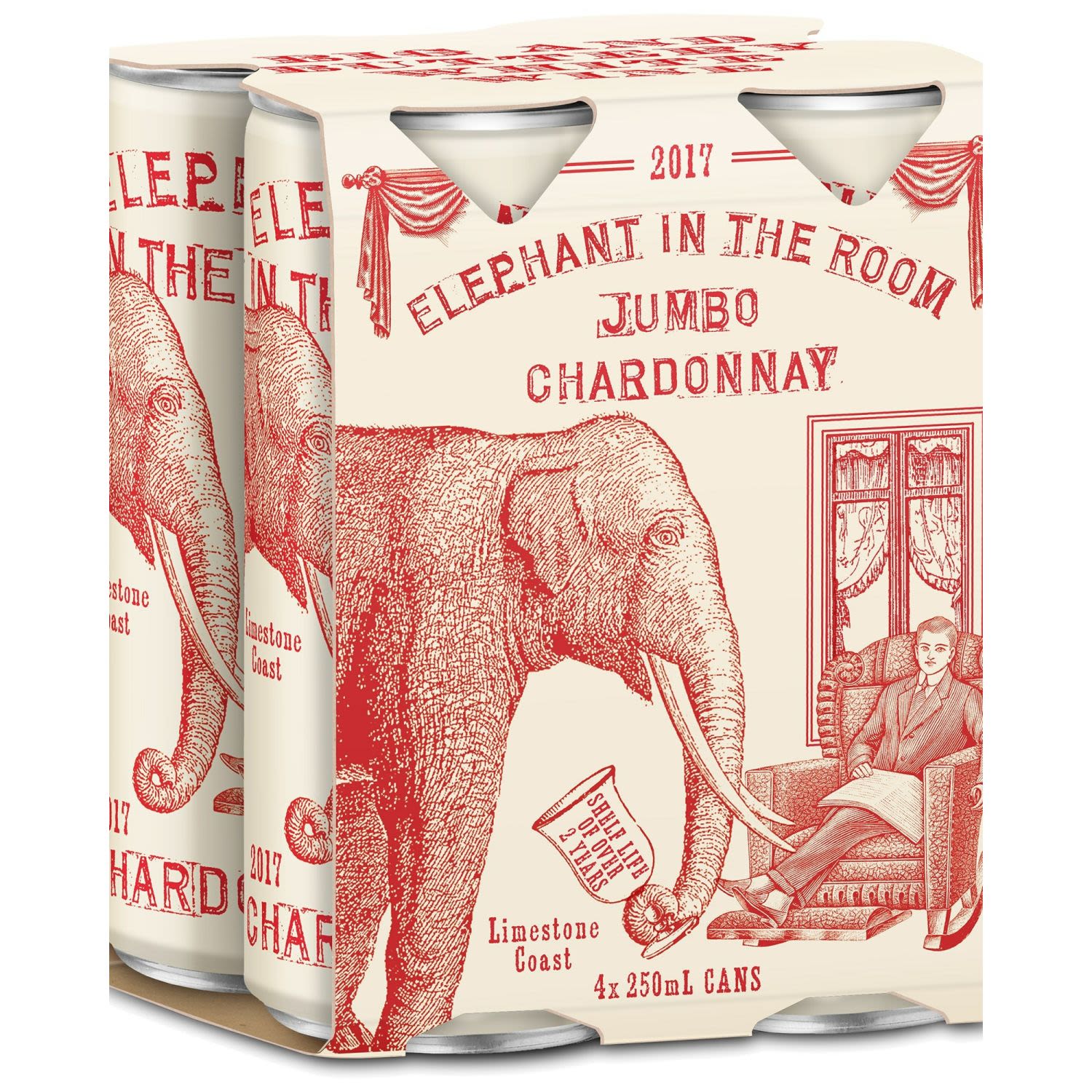 Elephant In The Room Chardonnay Can 250mL 4 Pack