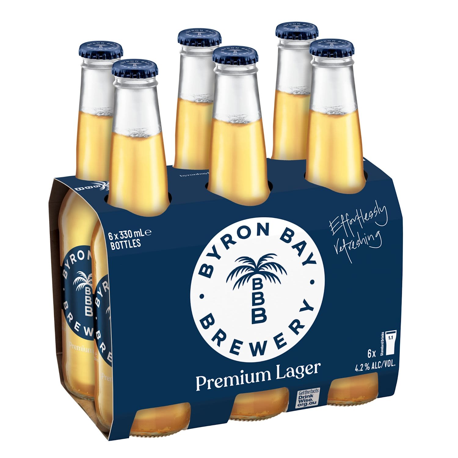Byron Bay Premium Lager Bottle 330mL 6 Pack