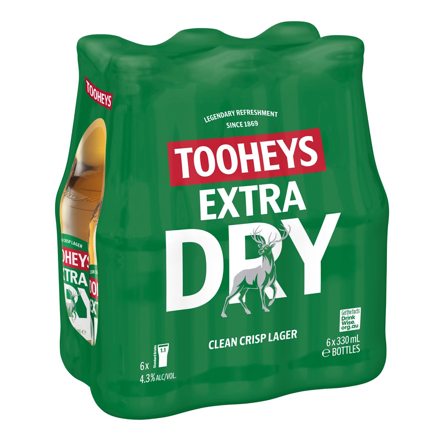 Tooheys Extra Dry Bottle 330mL 6 Pack