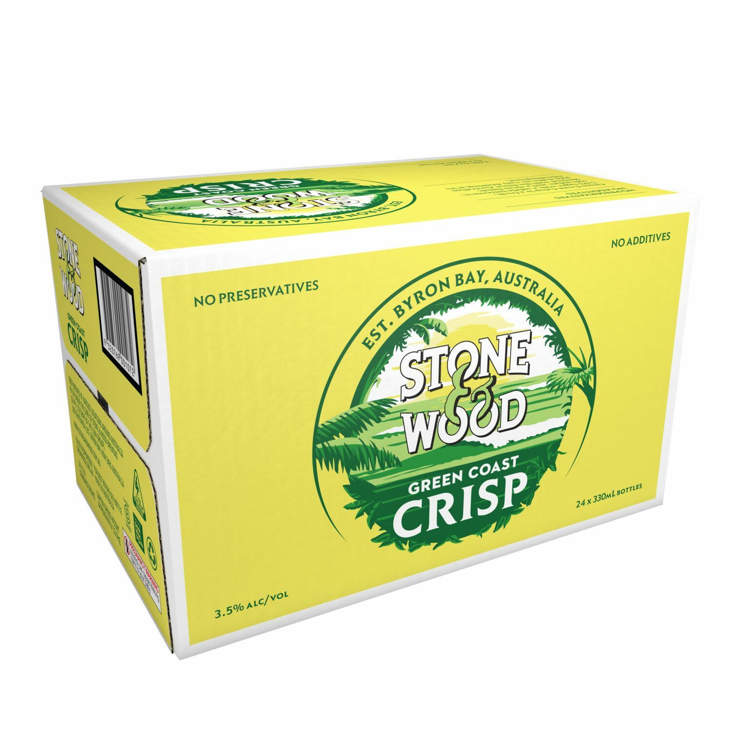 Stone & Wood Green Coast Crisp Mid Bottle 330mL 24 Pack