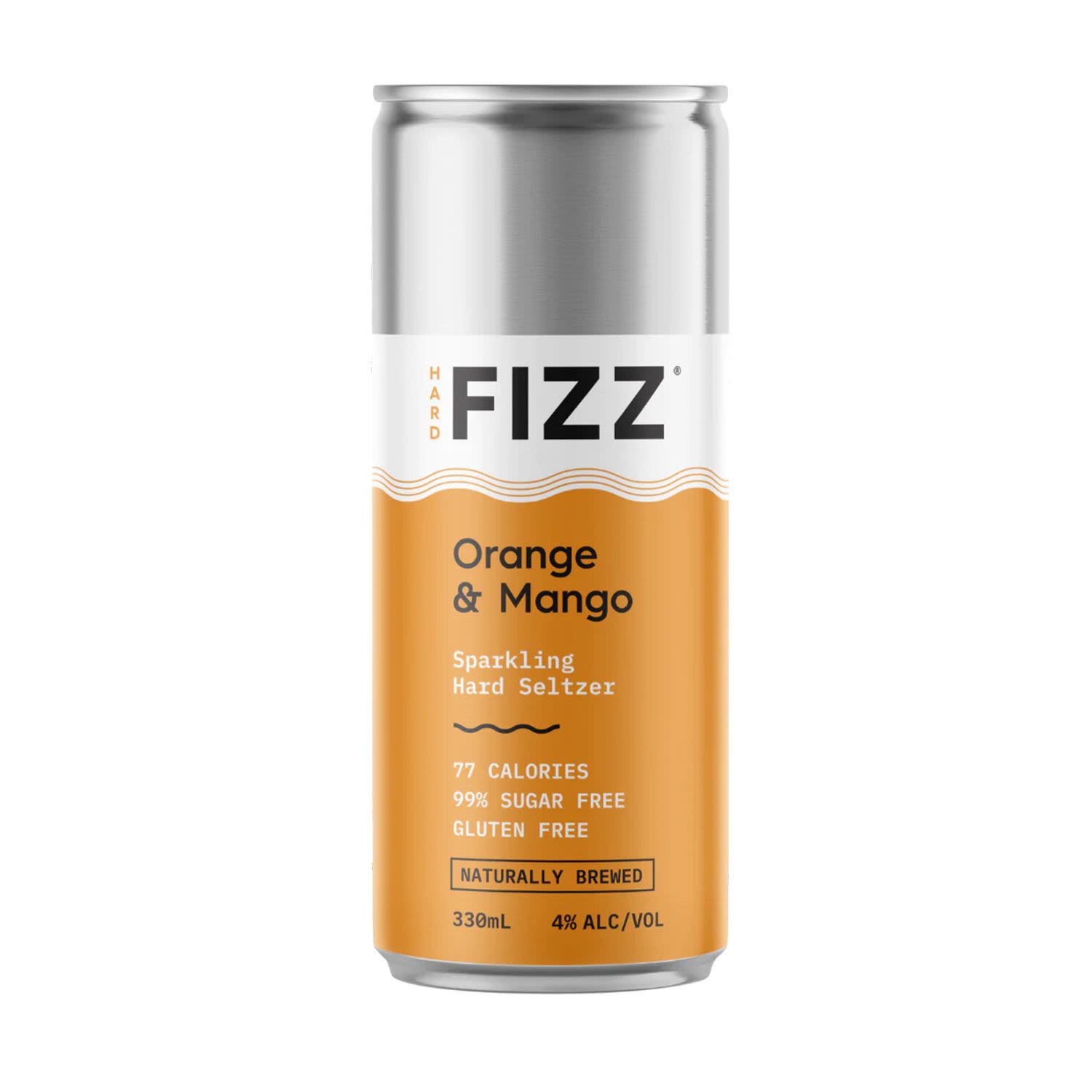 Hard Fizz Orange & Mango Seltzer Can 330mL 4 Pack