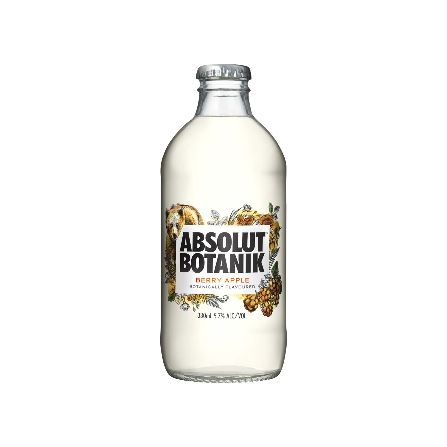 Absolut Botanik Berry Apple & Vodka 330mL Bottle
