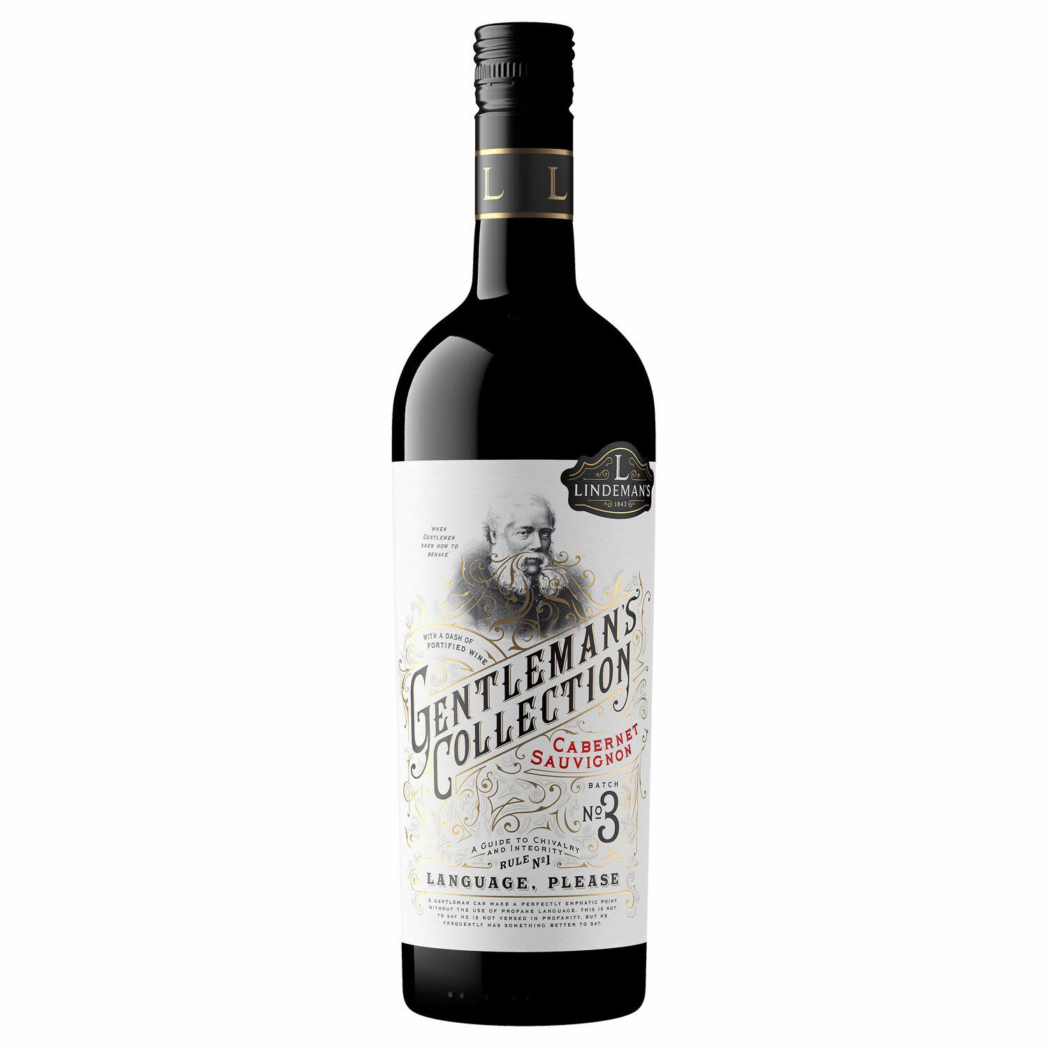 Lindeman's Gentleman's Collection Cabernet Sauvignon<br /> <br />Alcohol Volume: 14.50%<br /><br />Pack Format: Bottle<br /><br />Standard Drinks: 8.6</br /><br />Pack Type: Bottle<br /><br />Country of Origin: Australia<br /><br />Region: n/a<br /><br />Vintage: '2018<br />