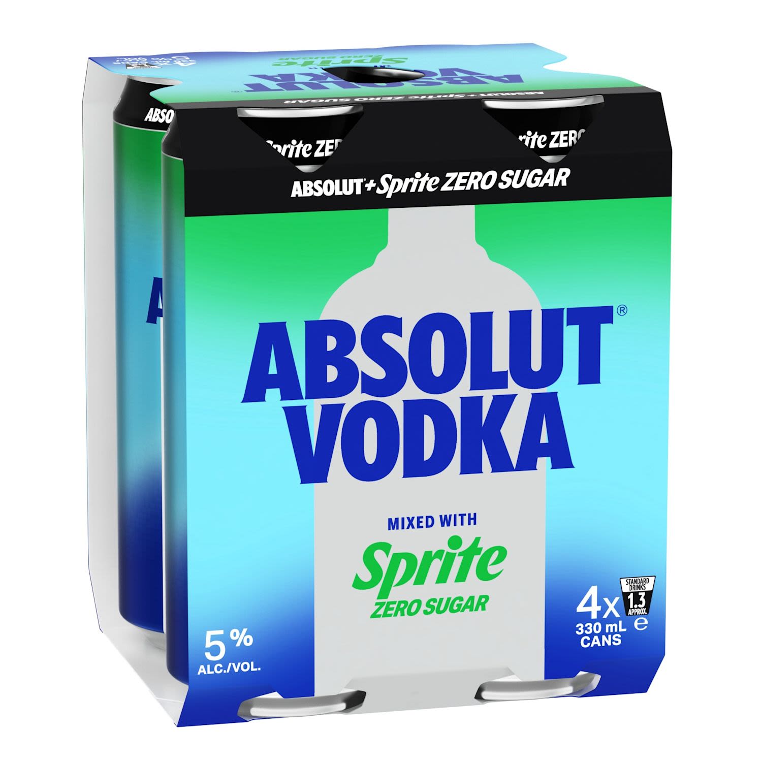 Absolut Sprite Zero Can 330mL 4 Pack