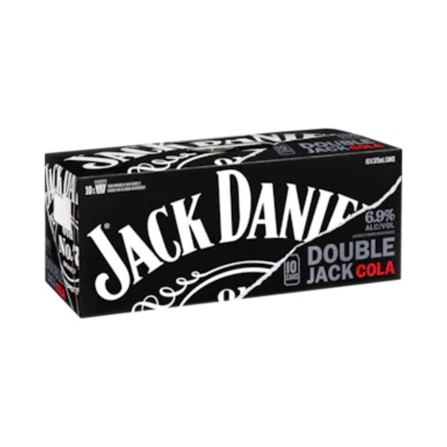 Jack Daniel's Double Jack 375mL<br /> <br />Alcohol Volume: 6.90%<br /><br />Pack Format: 10 Pack<br /><br />Standard Drinks: 2</br /><br />Pack Type: Can<br />