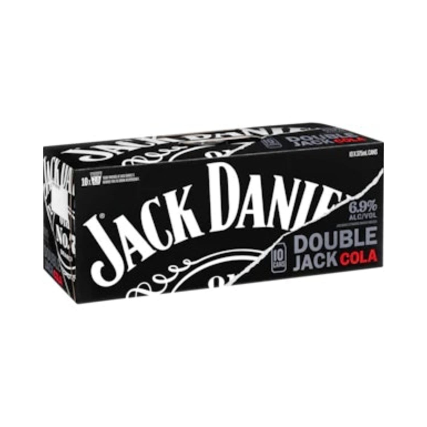 Jack Daniels Double Jack & Cola Can 375mL (10 Pack)