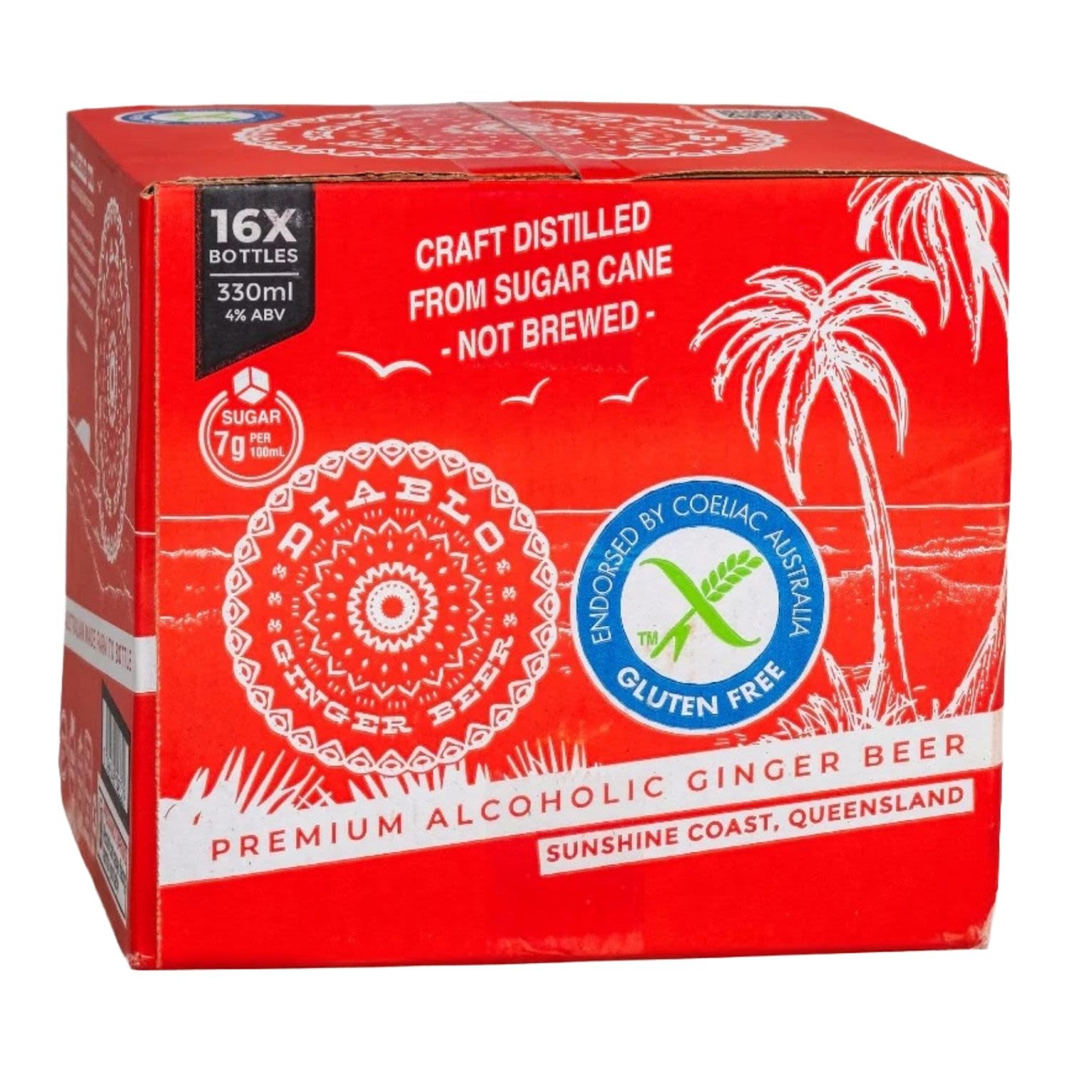 Diablo Alcoholic Ginger Beer Bottle 330mL 16 Pack