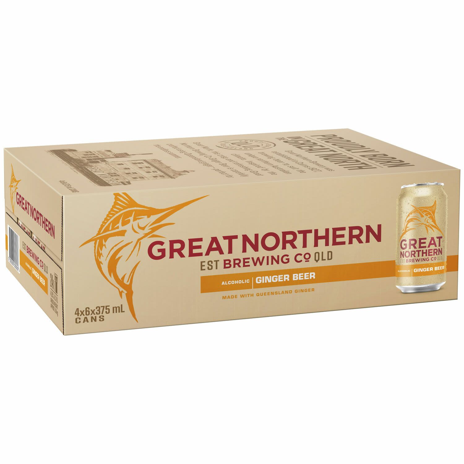 Great Northern Ginger Beer Can 375mL 24 Pack