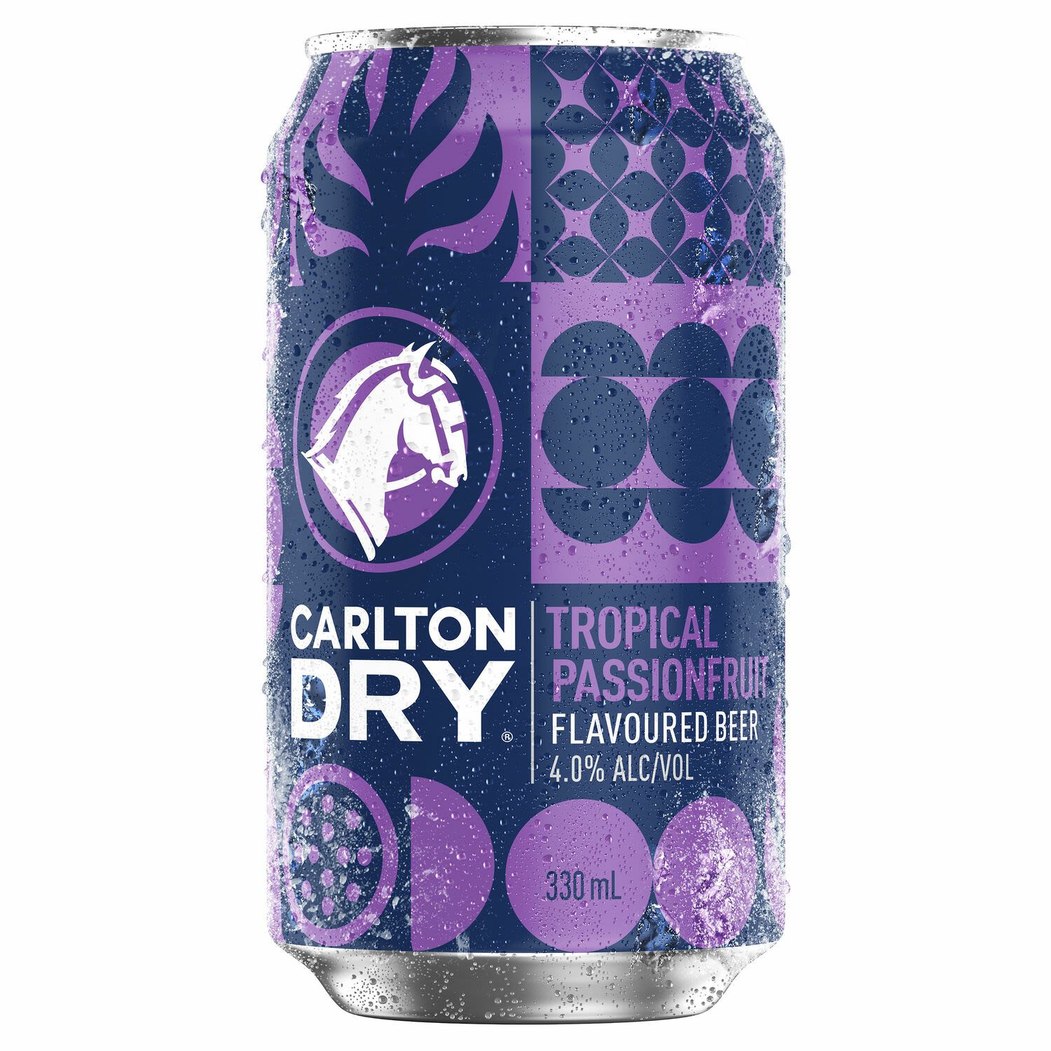 Carlton Dry Tropical Passionfruit Flavoured Beer Can 330mL