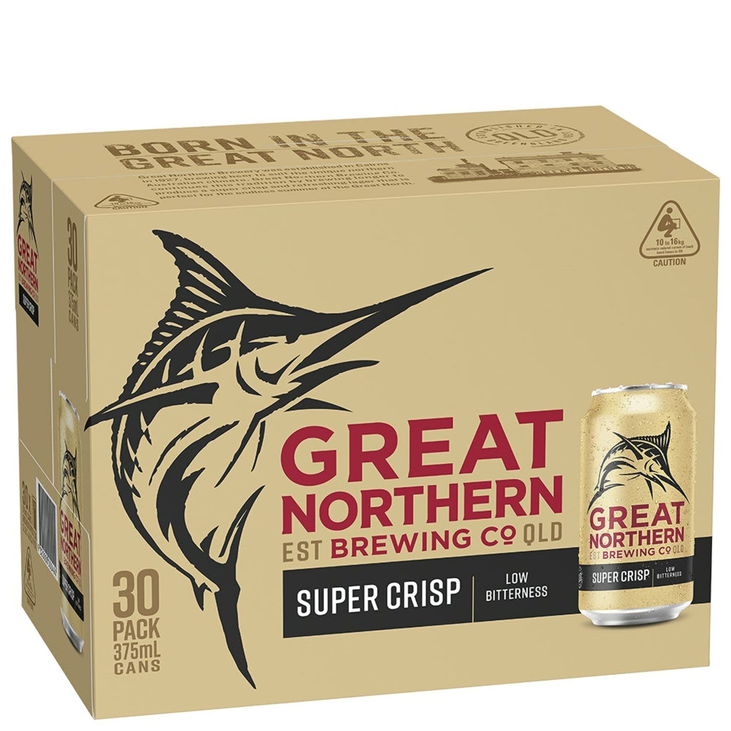 Great Northern Brewing Company Great Northern Super Crisp Lager Can 375mL 30 Pack, 11250 Millilitre 